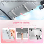 78 Smart LED Light Makeup Mirror Vanity for Car Sun Visor - Anti-reflective Rechargeable Dimmable - 3 Light Modes Sun Visor Mirror with Cover for Gift Women Girl Work Travel Trip Outdoor Dressing