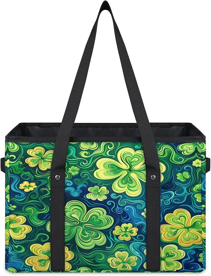 Reusable Grocery Bag, Foldable Large Shopping Tote Bag for Groceries Kitchen Picnic Car Trunk