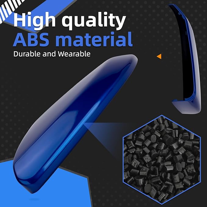 Driver Side Mirror Cover Replacement for Honda Civic 2016-2021, Insight 2019-2021 - Left Side Mirror Covers, Rear View Mirror Cap Dazzling Blue