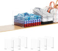 Yieach 6 Pack Acrylic Shelf Dividers for Closet Organization - Suitable for All Cupboard,Wood Shelves -Clear Closet Dividers 