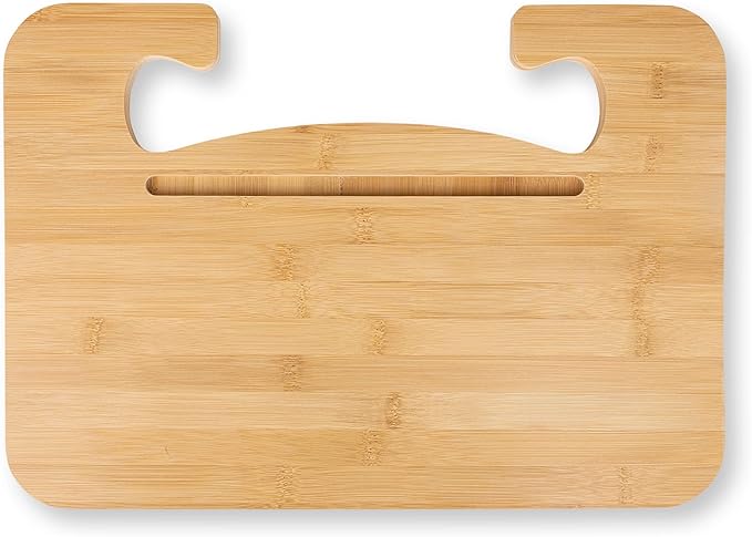 lebogner Steering Wheel Tray, Car Tray for Eating, Hook On Steering Wheel Desk for Food, Laptop and Car Accessories, Car Road Trip Must Haves Gadgets Car Table (Bamboo Wood)