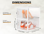 SIMPDIY Shoe Organizer, 12 Pack Shoe Storage Shoe Organizer for Closet, Shoe Boxes Clear Plastic Stackable Shoe Storage Boxes