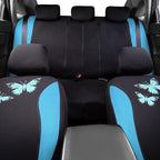 Flying Banner Butterfly car seat Covers ful Set Fashion Universal Lady Woman Female Rear Bench Split Colorized (Full Set, Min