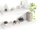 30 Inch Floating Shelves, 8 Inch Deep Floating Shelves for Wall, Hanging Shelf with Invisible Brackets, Deep Shelves for Bath