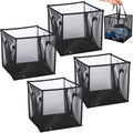 SOUJOY 4 Pack Popup Laundry Hamper, Collapsible Mesh Laundry Baskets with Handles, Foldable Clothes Hamper, Easy to Open, Por