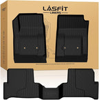 LASFIT Floor Mats for Chevrolet Chevy Colorado/GMC Canyon 2015-2022 Extended Cab Only (Not Fit Crew Cab), All Weather TPE Custom Fit Floor Mats for Cars, 1st and 2nd Row Car Floor Mats Full Set