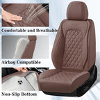 Coverado Front Seat Covers, Luxury Faux Leather Durable Anti-Scratch Cushions, Universal Fit for Cars, SUVs, Pickups, Waterpr