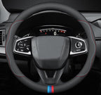 Car Steering Wheel Cover Compatible with Honda Passport 2025 2024 2000-2023 Year, Breathable Premium Leather, Anti-Slip Design, C-Style
