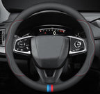 Car Steering Wheel Cover Compatible with Toyota Camry 2025 2024 1983-2023 Year, Breathable Premium Leather, Anti-Slip Design, C-Style