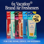 Vacation Air Freshener Variety Pack, 6 Exclusive Summer Scents, Includes Classic Lotion, Chardonnay Oil, After Sun Gel, Class