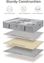Under Bed Shoe Storage Organizer with Under Bed Storage Bins