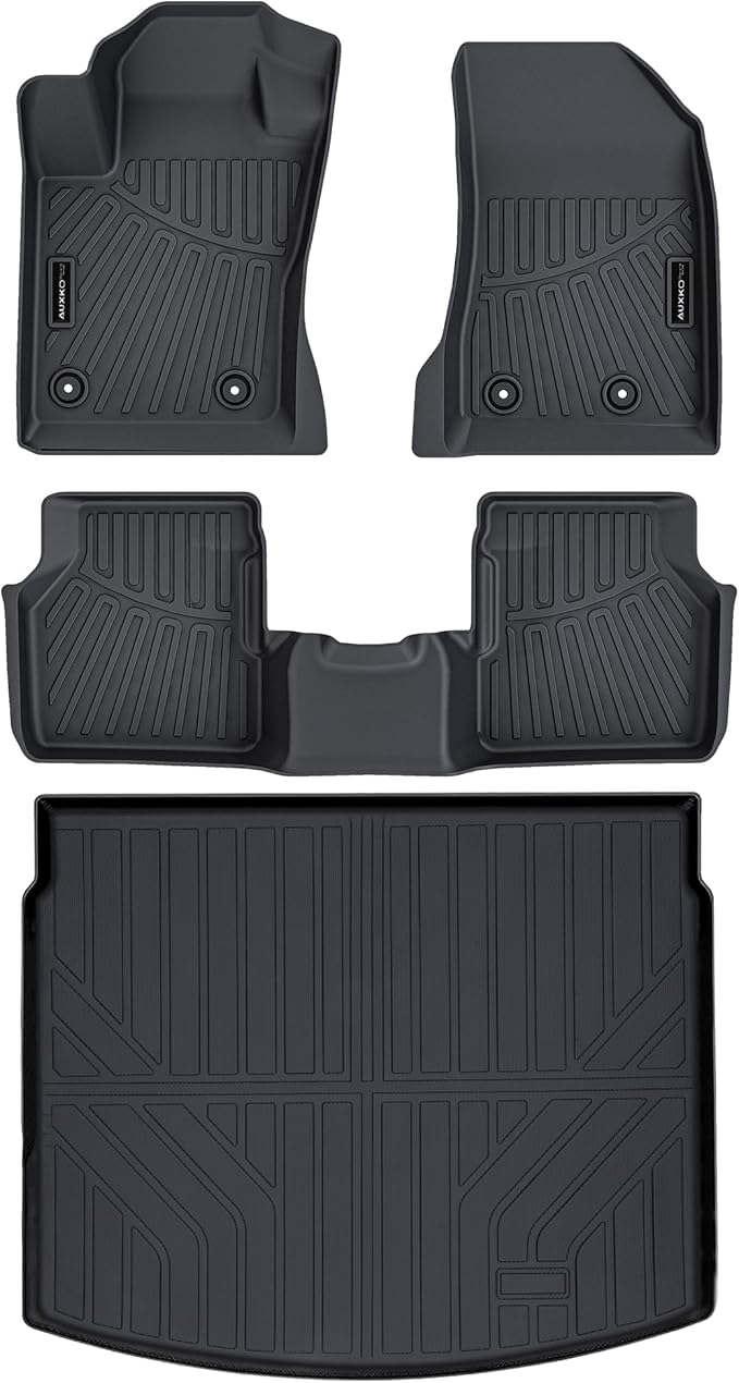 All Weather Floor Mat & Cargo Mat Fit for Jeep Compass 2026 2025 2024 2023 2022 2021 2020 2019 2018 2017 TPE Rubber Liners Compass Accessories All Season Guard Odorless Anti-Slip Liner Black