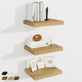 Fun Memories 12 Inch Deep Floating Shelves, 16 x 12 Wooden Wall Shelves, Extra Deeper & Thicker Rustic Wall Mounted Storage S