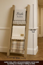 Rustic Blanket Ladder, 4 Feet Tall, 5 feet Tall, 6 feet Tall, Solid Wood, Multiple Stain Options (48 Inch Tall)