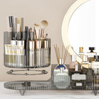Booklov Roating Makeup Organizer for Vanity, Large Capacity Cosmetic Display Case, Clear Acrylic Countertop Beauty Storage Ho