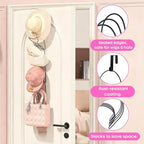 LINFIDITE 10 Pack Baseball Hat Rack Hanger Holder Organizer Multi Hook Wall Mounted Over Door Cap Display Storage Rack Holder