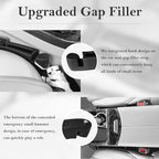Car Seat Gap Filler 2 Pack with Organizer Hook & Emergency Glass Breaker Prevent Small Items & Tools from Falling Ultimate Seat Side Gap Fits Cars, SUVs, Trucks & Sedans