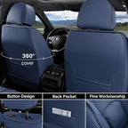 Coverado Seat Covers, Car Seat Covers Front Seats, Premium Nappa Leather Seat Covers for Cars, Waterproof Car Seat Protector 