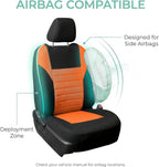 FH Group Automotive Car Seat Covers Full Set Premium 3D Air Mesh Front Seat Covers, Airbag Compatible & Split Bench Cover Uni