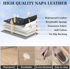 Coverado Front and Back Seat Covers for Cars, Nappa Leather Car Seat Covers, Automotive Seat Covers for Trucks, 5 Seats Water