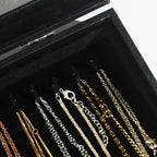 Coward 20 Hooks Necklace Organizer Jewelry Box, Dustproof Necklace Display Holder Case, Black Velvet Necklace Display Tray Ca