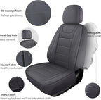 Car Seat Covers, Quilting Leather Seat Cover Two Front Seats, Waterproof Faux Leather Automotive Seat Covers for Cars, Univer