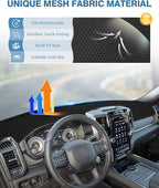 FIILINES Dash Cover for Dodge Ram 1500 2500 3500 2019-2026, Upgraded Breathable Dashboard Cover Soft Mesh Fabric Dash Mat Sun