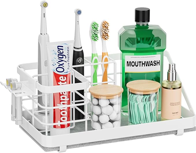 Toothbrush Holders Instant-Drying Organizer - Bathroom Countertop/Wall Mounted Electric Toothbrush Holder - Toothbrush Head T