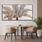 CHUDANHAO Botanical Wall Art Vintage Pictures Wall Decor Grey and Gold Photo Prints Line Wall Hangings 24"x48" Canvas Decorat