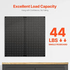 VEVOR Metal Pegboard Panels, 32" x 16" Pegboard, 2 Panels, Heavy Duty Steel Peg Board Wall Organizer, for Living Room Garage 