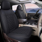 Coverado Car Seat Covers Compatible with Dodge Ram 2002-2026 1500 2500 3500 Pickup Limited Laramie Big Horn Waterproof Leathe