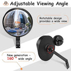 Arcylic Convex Mirror 𝟭𝟮" 𝗦𝗲𝗰𝘂𝗿𝗶𝘁𝘆 𝗠𝗶𝗿𝗿𝗼𝗿, Adjustable Fixing Bracket Wide Angle Clear View for Indoor Outdoor Driveway Parking Garage Warehouse Office (12 inch)