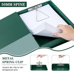 Storage File Boxes 6 Pack, Foldable File Boxes with Lid, 50mm Spine, Archives Cases with Magnetic Closure & Clip, Plastic Doc