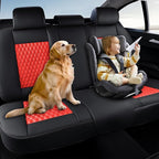 Coverado Leather Rear Seat Covers for Cars, Waterproof Back Seat Cover, Universal Automotive Seat Cushion Protector for Most 