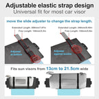 Veharvim Sun Visor Extender for Car (Polarized, UV400, PC Lens, 2 Side Sunshade), Car Visor Extender Sun Blocker, Visor Extender Attachment, Anti-Glare for Safe Driving