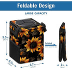 Car Trash Can – Multi-Purpose, Lightweight and Portable with Durable Water-Resistant Coating, No Installation Required, Practical and Ample Capacity, Variety of Colors.Beautiful Sunflower