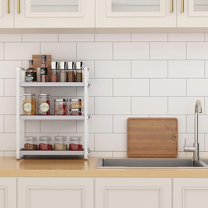 HNRLOY Bathroom Counter Organizer,Bathroom Countertop Organizer,Counter Shelf,Countertop Storage,Organization and Storage,Mak