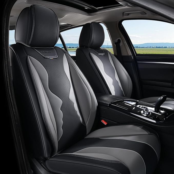 Coverado Car Seat Covers, Front Covers for Cars, Car Seat Cover Front Seats, Automotive Seat Cover, Waterproof, Leather Car S