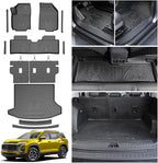 KUST Floor Mats for 2025-2026 Chevy Equinox/GMC Terrain Accessories (Gas Only), All Weather Car Mats with Backrest Mat & Cargo Trunk Liner & Door Sill Protector, TPE Rubber, Raised Edge, Full Set