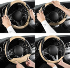 Car Steering Wheel Cover, Microfiber Leather Steering Wheel Cover Universal Fit 14.5-15 inch Anti-Slip Comfortable Breathable
