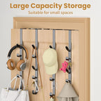 Over The Door Hooks, Metal Door Hooks for Hanging, Over The Door Purse Organizer for Coat Hanger, Back of Shower Door for Han