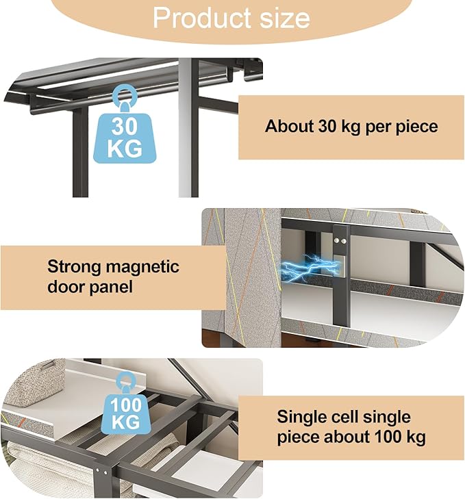 Large Portable Closets for Hanging Clothes | Heavy Duty Clothes Rack with Cover Foldable | Max Load 1000LBS Portable Wardrobe