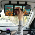 Sunflower Cow Car Sun Visor Organizer, Small Auto Visor Organizer and Storage, Registration and Document Holder, Vehicle Accessories for Sunglasses, Document, Card, Pen, Driver License