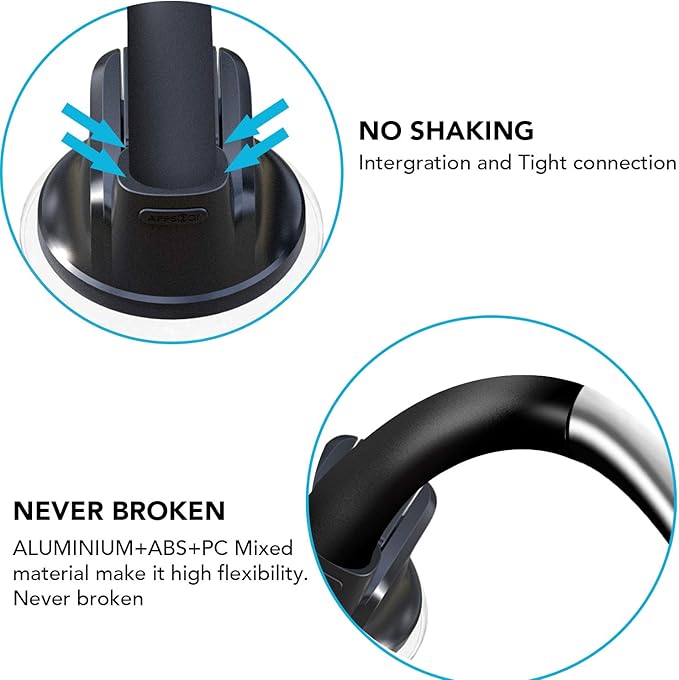 APPS2Car Magnetic Car Phone Holder Mount [6 Strong Magnets], Cell Phone Holder Car [Suction Cup], Phone Car Holder Mount [Windshield Dashboard] fit for Most Smartphones
