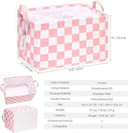 Hinwo Large Canvas Fabric Storage Basket with Handles, 33L/8.6-Gal Rectangle Bin, Collapsible Storage Box, Clothes, Toys, Bla