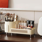 Booklov Roating Makeup Caddy Organizer for Vanity, Large Capacity Cosmetic Display Case, Clear Acrylic Countertop Beauty Stor