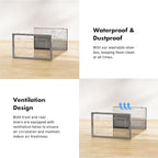 Foluck Shoe Storage Box, 15 Pack Clear Plastic Stackable Shoe Organizer for Closet, Interlocking Design Shoe Container Bins f