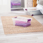 STERILITE 15 Qt ClearView Latch Storage Box, Stackable Bin with Latching Lid, Plastic Container to Organize Shoes in Closet, 