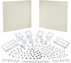 Azar Displays 900988-WHT 48" x 24" Pegboard Organizer Kit in White
