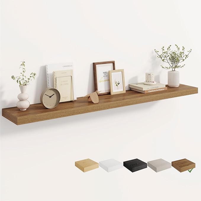 Dreamland 55 Inches Floating Shelves for Wall, 8" Deep Long Floating Shelves Set of 1, Large Display & Storage Shelf, Wall Sh